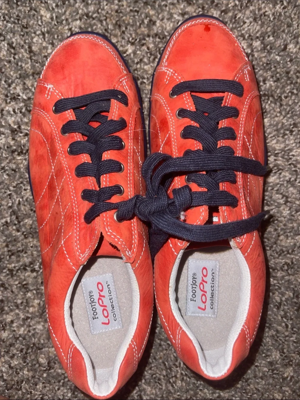 FootJoy Red Athletic Golf Shoes with Black Laces